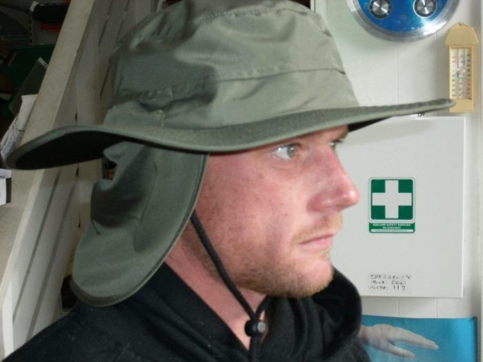 Hat Green Broad Brim with Chin Strap