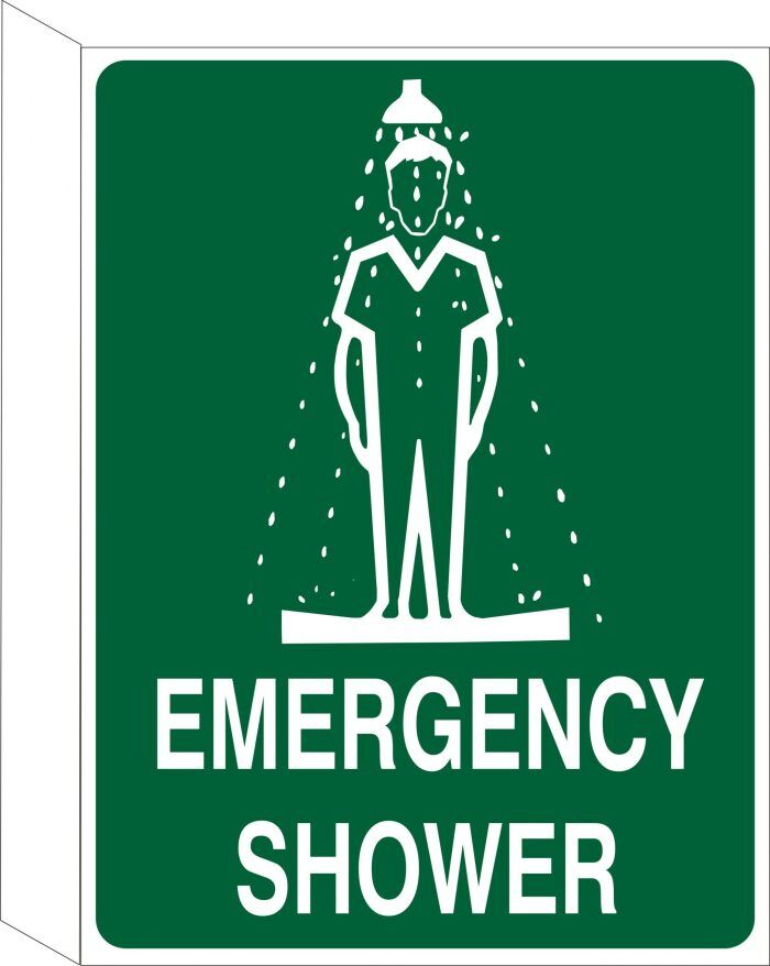 Sign Plastic - Emergency Shower (600 x 450mm)