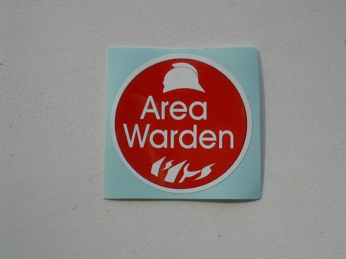 Sticker - Area Warden (50mm)