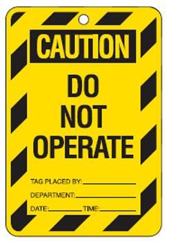 Tag - Caution Do Not Operate (Card) - 1