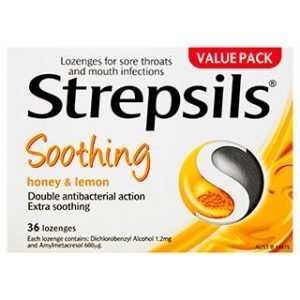 Strepsils honey and lemon pk36