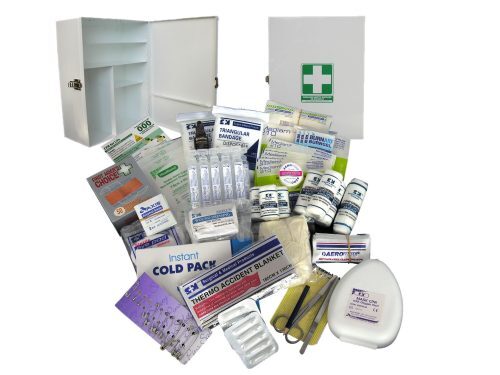 first aid kit medium metal wall mount