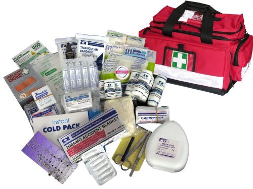 first aid kit red large