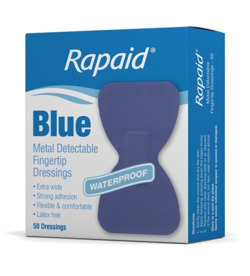 bandaid blue fingertip