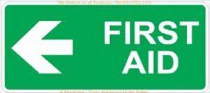 sticker - first aid right arrow