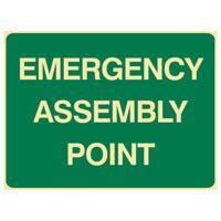 sign metal - emergency assembly point
