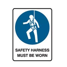 sign plastic - safety harness