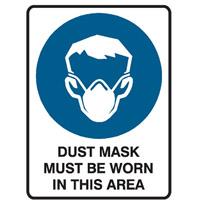 sign plastic - dust mask