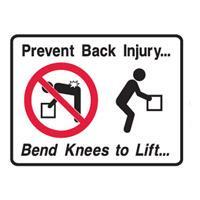 sign plastic - bend knees