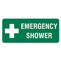 sign - plastic - emergency shower