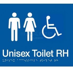 Sign - plastic - unisex toilet